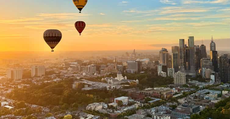 Hot Air Balloon Over Melbourne at Sunrise photo 6